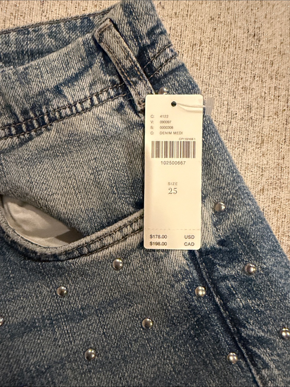 Anthropologie Pilcro Studded Jeans 25 NWT - Picture 9 of 14